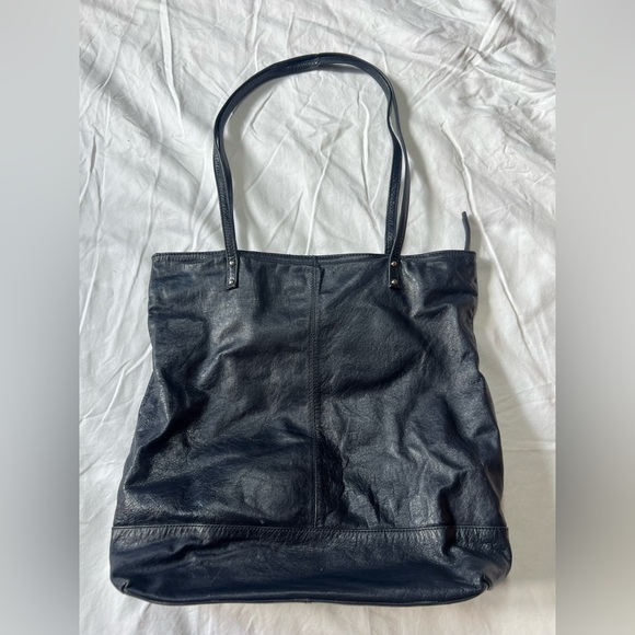 Latico Navy Leather Tote Bag - Picture 2 of 8
